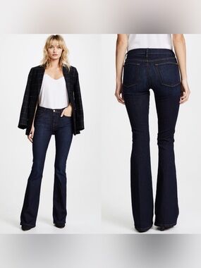 Frame Denim Women's Dark Indigo Flare Jeans